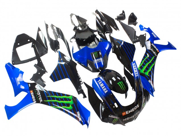 Yamaha YZF 1000 R1 Motorrad Verkleidung 2020-2025 - Blau Schwarz Grun Schwarz ENEOS Monster