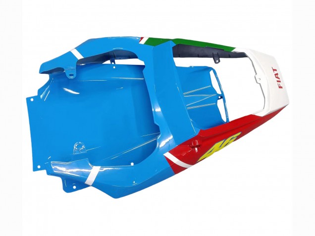 Yamaha YZF R6 Motorrad Verkleidung 2003-2004 - Weiss Blau Grun Rot Kastinee Dunlop Motul