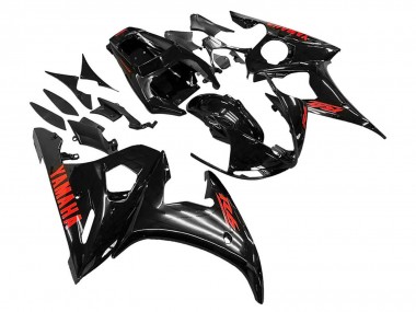 Yamaha YZF R6 Motorrad Verkleidung 2003-2004 - Glanzendes Schwarz Rot