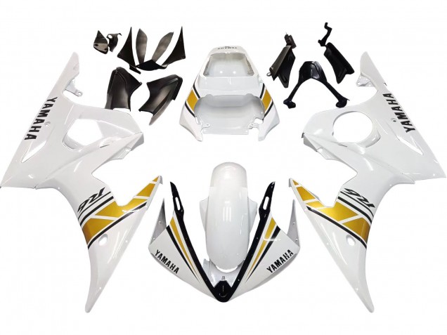 Yamaha YZF R6 Motorrad Verkleidung 2003-2004 - Weiss Gold