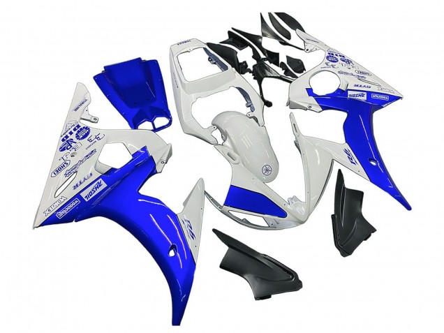 Yamaha YZF 600 R6 Motorrad Verkleidung 2005 - Weiss Blau Yamalube