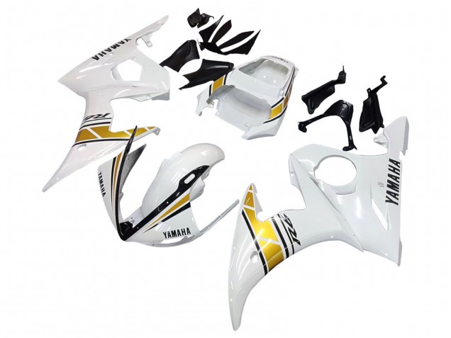 Yamaha YZF 600 R6 Motorrad Verkleidung 2005 - Weiss Gold Schwarz