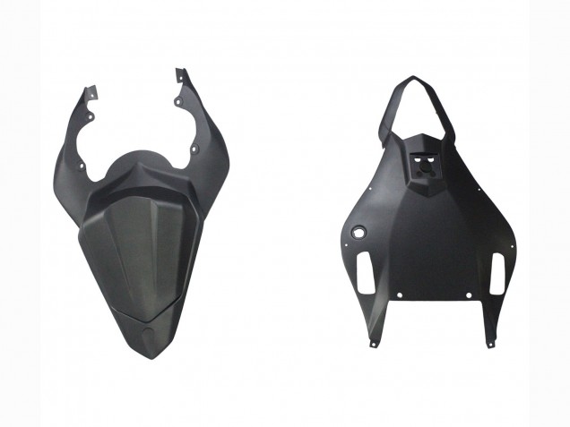 Yamaha YZF 600 R6 Motorrad Verkleidung 2006-2007 - Matt Schwarz Silber Flamme