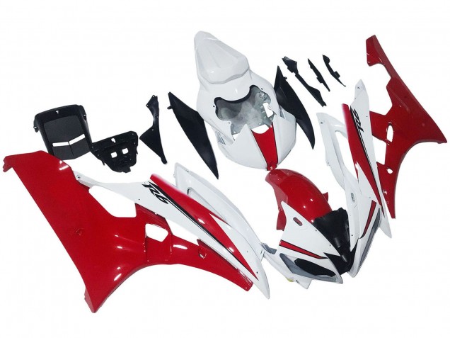 Yamaha YZF 600 R6 Motorrad Verkleidung 2006-2007 - Weiss Rot