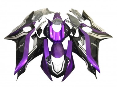 Yamaha YZF 600 R6 Motorrad Verkleidung 2017-2025 - Silber Lila Glanzendes Schwarz