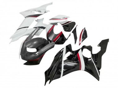 Yamaha YZF 600 R6 Motorrad Verkleidung 2017-2025 - Weiss Rot Glanzendes Schwarz Carbonfaser Stil