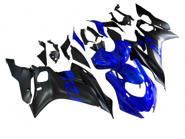 Yamaha YZF 600 R6 Motorrad Verkleidung 2017-2025 - Blau Matt Schwarz
