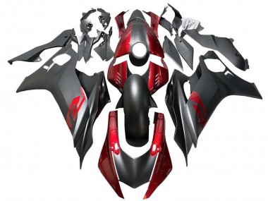 Yamaha YZF 600 R6 Motorrad Verkleidung 2017-2025 - Rot Matt Schwarz