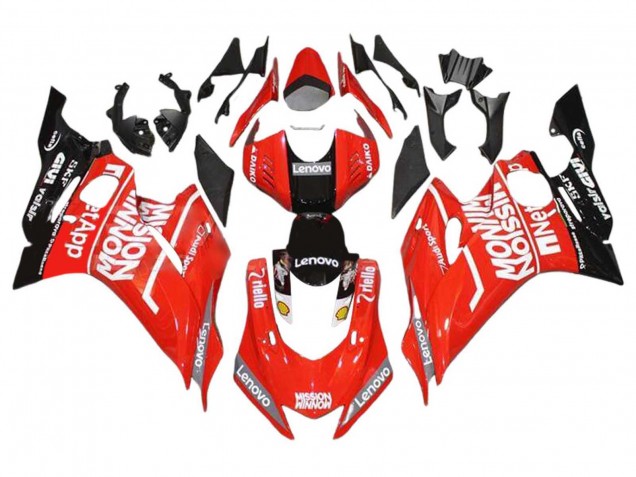 Yamaha YZF 600 R6 Motorrad Verkleidung 2017-2025 - Rot Schwarz