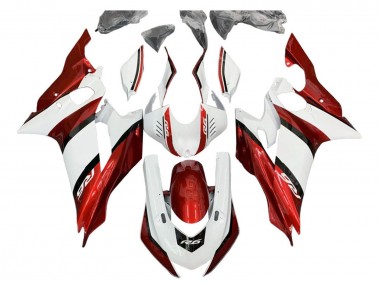 Yamaha YZF 600 R6 Motorrad Verkleidung Kit 2017-2025 - Weiss Rot Schwarz