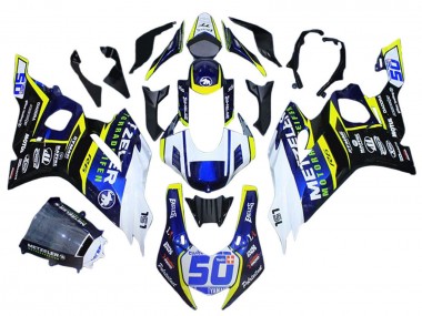 Yamaha YZF 600 R6 Motorrad Verkleidung 2017-2025 - Weiss Gelb Blau