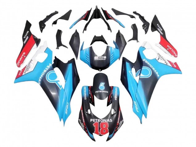 Yamaha YZF 600 R6 Motorrad Verkleidung 2017-2025 - Weiss Blau Rot Schwarz Petronas 18