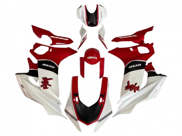 Yamaha YZF 600 R6 Motorrad Verkleidung 2017-2025 - Weiss Rot Schwarz
