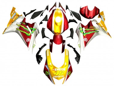 Yamaha YZF 600 R6 Motorrad Verkleidung 2017-2025 - Gold Rot Grun Monster