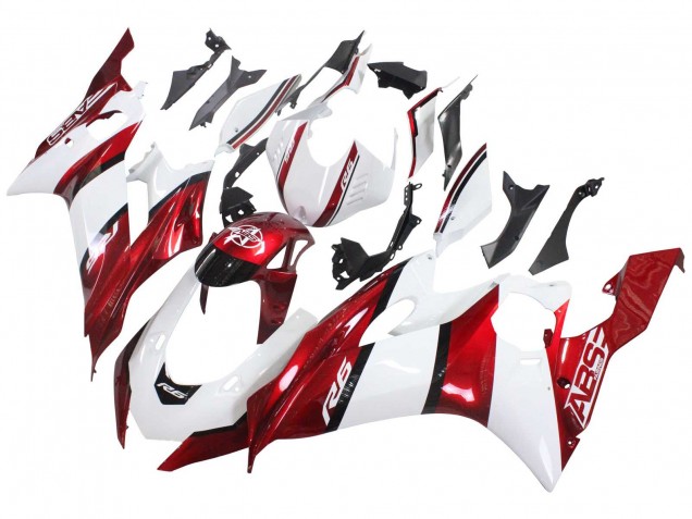 Yamaha YZF 600 R6 Motorrad Verkleidung 2017-2025 - Weiss Rot Schwarz