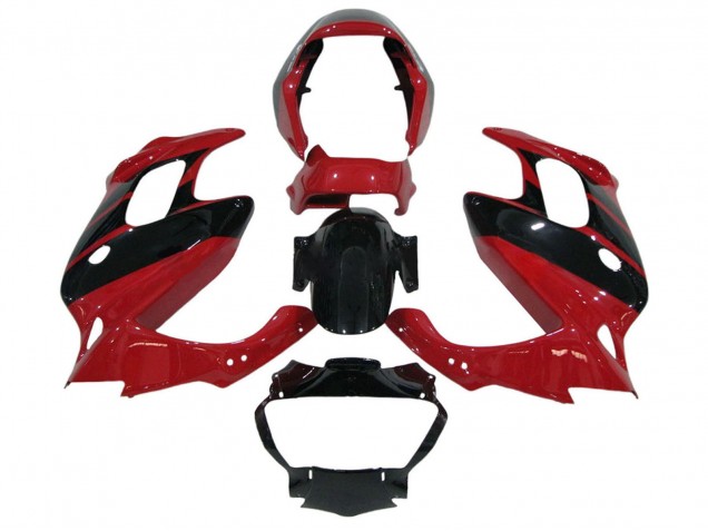 Honda VTR1000F Motorrad Verkleidung 1997-2005 - Rot Glanzendes Schwarz