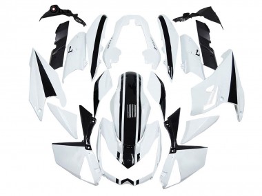 Kawasaki Z1000 Motorrad Verkleidung 2010-2013 - Weiss Schwarz