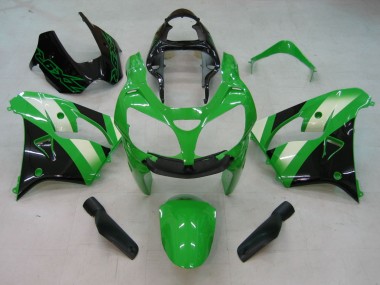 Kawasaki ZX9R Motorrad Verkleidung 2000-2001 - Grun Silber Schwarz