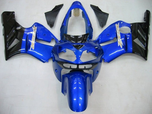 Kawasaki ZX12R Motorrad Verkleidung 2002-2006 - Blau Glanzendes Schwarz