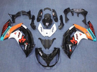 Kawasaki Ninja 650 EX650 Motorrad Verkleidung 2012-2016 - Glanzendes Schwarz Weiss Orange Blau Rot