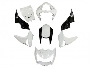 Kawasaki Z1000 Motorrad Verkleidung 2007-2009 - Weiss Schwarz