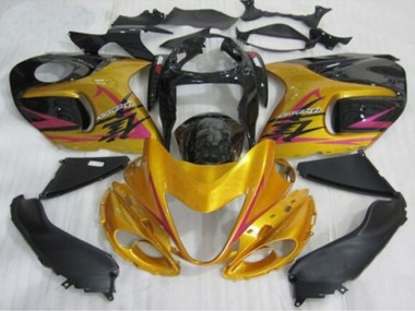 Suzuki GSXR 1300 Hayabusa Motorrad Verkleidung 1996-2007 - Gold Schwarz Rosa