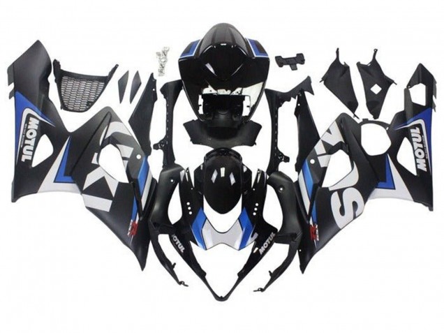 Suzuki GSXR 1000 Motorrad Verkleidung 2005-2006 - Matt Schwarz Blau Weiss