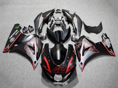 Suzuki GSXR1000 Motorrad Verkleidung 2017-2024 - Matt Schwarz Rot 42