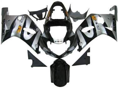 Suzuki GSXR 600 / GSXR 750 Motorrad Verkleidung 2001-2003 - Silber Schwarz Gelb