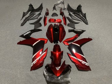 Yamaha YZF R3/R25 Motorrad Verkleidung 2022-2024 - Rot Weiss Glanzendes Schwarz