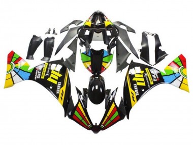 Yamaha YZF 1000 R1 Motorrad Verkleidung 2009-2011 - Glanzendes Schwarz HP Farbrad