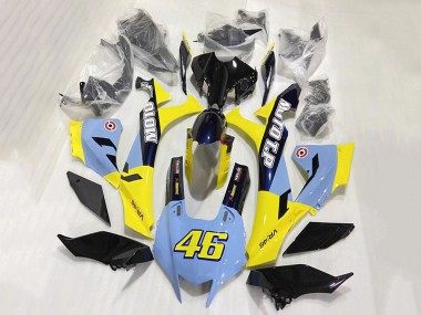 Yamaha YZF 1000 R1 Motorrad Verkleidung 2020-2025 - Blau Gelb Glanzendes Schwarz Moto T.P 46