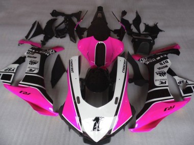 Yamaha YZF 1000 R1 Motorrad Verkleidung 2020-2025 - Rosa Weiss Glanzendes Schwarz