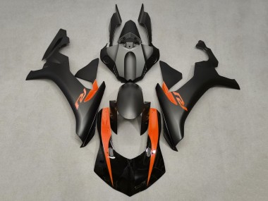 Yamaha YZF 1000 R1 Motorrad Verkleidung 2020-2025 - Glanzendes Schwarz Matt Schwarz Orange