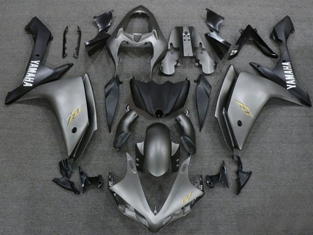 Yamaha YZF 1000 R1 Motorrad Verkleidung 2007-2008 - Dunkel Silber Matt Schwarz