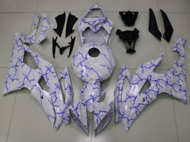 Yamaha YZF R6 Motorrad Verkleidung 2008-2016 - Weiss Blau Blitz