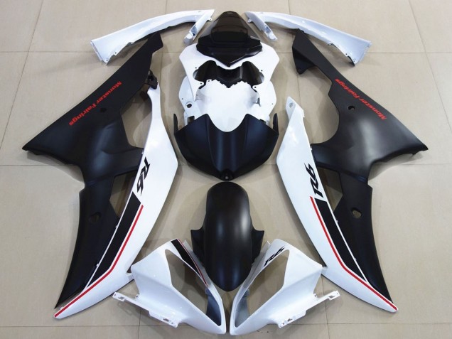 Yamaha YZF R6 Motorrad Verkleidung 2008-2016 - Weiss Matt Schwarz Rot