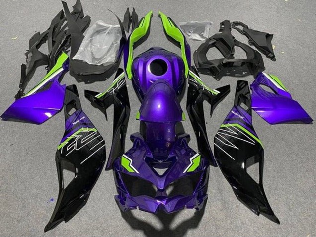 Kawasaki ZX4R ZX-4RR Motorrad Verkleidung 2019-2025 - Lila Grun Schwarz