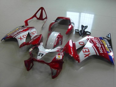 Honda VFR 800 Motorrad Verkleidung 2002-2013 - Weiss Rot Blau Xerox 21