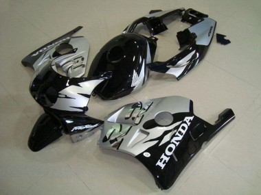 Honda CBR250RR MC22 Motorrad Verkleidung 1990-1998 - Silber Glanzendes Schwarz