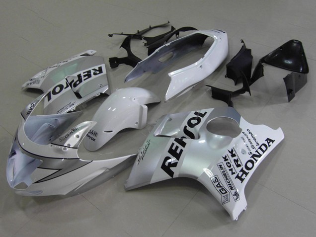 Honda CBR1100XX Blackbird Motorrad Verkleidung 1996-2007 - Weiss Schwarz Repsol