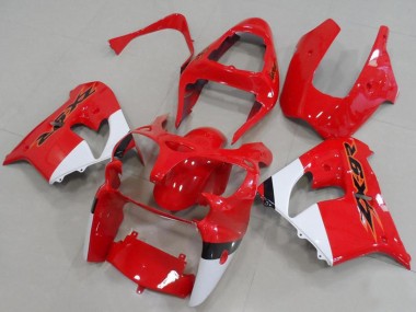 Kawasaki ZX9R Motorrad Verkleidung 2000-2001 - Rot Weiss