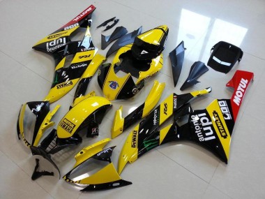 Yamaha YZF R6 Motorrad Verkleidung 2006-2007 - Gelb Glanzendes Schwarz Rot Grun Motul Monster