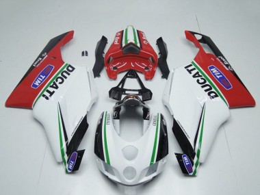 Ducati 749 999 Motorrad Verkleidung 2005-2006 - Weiss Rot Grun Glanzendes Schwarz Enel Generali Tim