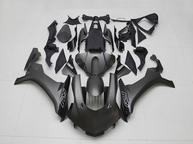 Yamaha YZF R1 Motorrad Verkleidung 2015-2019 - Matt Schwarz Glanzendes Schwarz