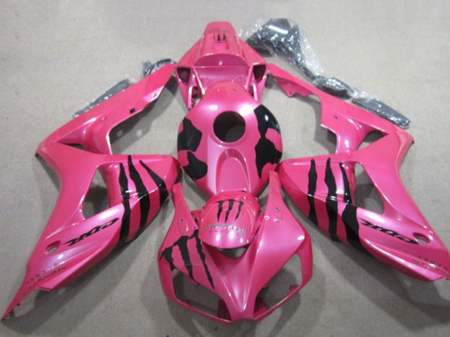 Honda CBR1000RR Motorrad Verkleidung 2006-2007 - Rosa Schwarz Monster