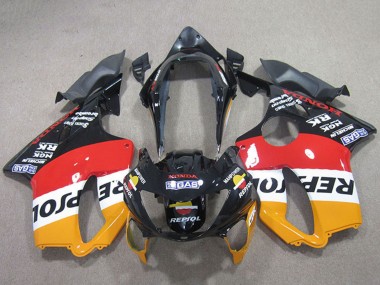 Honda CBR600 F4 Motorrad Verkleidung 1999-2000 - Orange Weiss Rot Glanzendes Schwarz Repsol