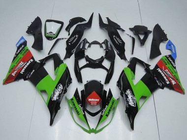 Kawasaki ZX6R Motorrad Verkleidung 2013-2018 - Glanzendes Schwarz Grun Rot Blau Motocard