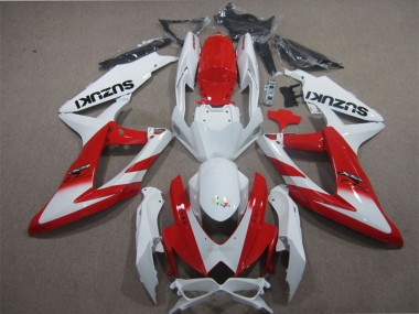 Suzuki GSXR 600 Motorrad Verkleidung 2008-2010 - Weiss Rot