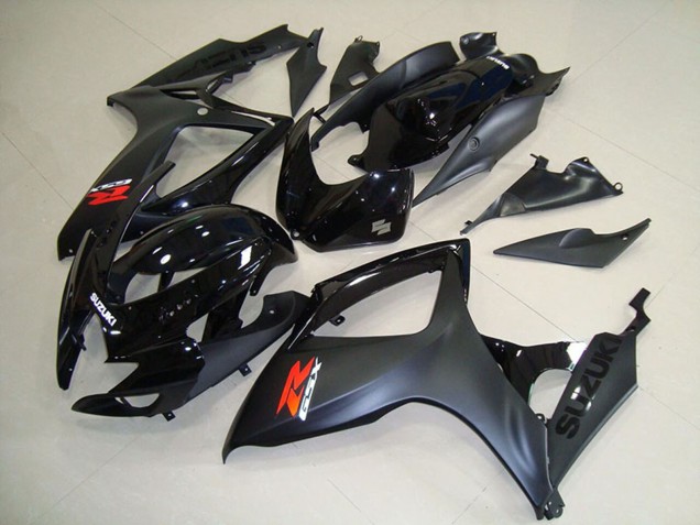 Suzuki GSXR 750 Motorrad Verkleidung 2006-2007 - Glanzendes Schwarz Matt Schwarz Rot
